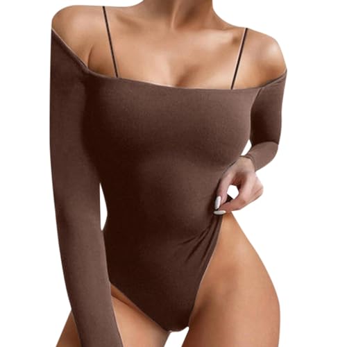 Generisch Bauch Weg Body Damen Eng, Skims Bodysuit Shapewear, Langarmbody Shaper Schlankmachender Overall Eng Sexy Turnanzug Langen Ärmeln Top Oberteile Casual Bequem Trikot Winter von Generisch