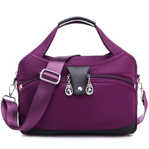 Generisch Beautifuldeer Anti Theft Handbag,Women's Fashion Anti-Theft Handbag, Waterproof Multi-Pocket Crossbody Shoulder Bag (Purple) von Generisch