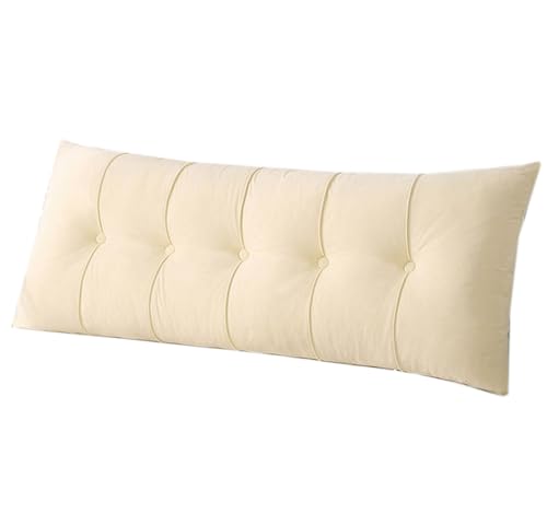 Generisch Beige,150 * 60 * 20cm, Nachttisch Rückenlehne Kissen Angepasst An Wohnzimmer Schlafzimmer Nachttisch Lendenkissen Taillenpolster Erkerfenstermatte von Generisch