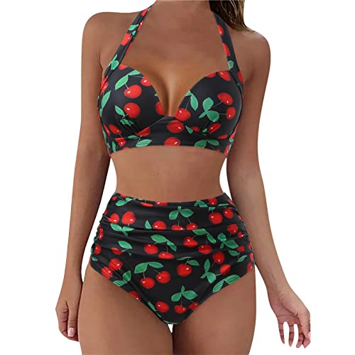 Generisch Bikini Damen Set Badeanzug, Bikini Brazilian Style Sexy Bikini Bademode Damen, Sexy Strandmode Swimsuits 2025 Neues Modell Hohles Design Crossback Cut Out Swimsuits Überkreuztes Bademode von Generisch