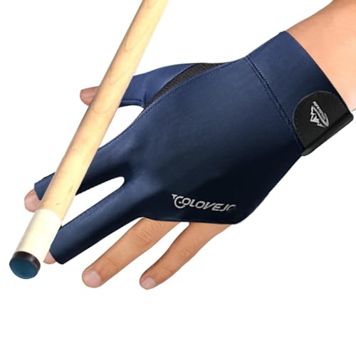 Generisch Billardhandschuhe, Poolhandschuhe - Fingerlose Billardhandschuhe,Atmungsaktive Pool-Queue-Handschuhe, Shooter-Queue-Sporthandschuhe für die Linke oder rechte Hand, Indoor-Billard-Zubehör von Generisch