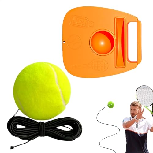 Generisch Bounce Back Tennisball, Tennistrainer-Reboundball, einzelnes Tennistrainingsgerät, tragbares Tennistrainingsgerät, Tennistrainings-Rebounder für Sportübungen für Anfänger von Generisch