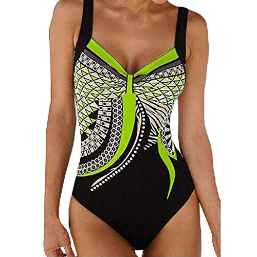 Generisch Damen Badeanzug Bauchweg, Einteiliger High Waist Bademode Damen, Plus Size Badebekleidung Sexy Strandmode Swimsuits 2025 Neues Modell Hohles Design Crossback Cut Out Swimsuits von Generisch