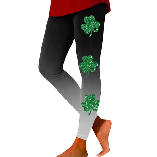 Generisch Damen Leggings Bequeme Lockere Fitnesshose St. Patrick's Day Sweater Walking-Hose Stretch Kompressionshose Mit Aufdruck Für Frauen Lässige Winterleggings von Generisch