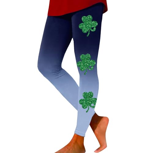 Generisch Damen Leggings Bequeme Lockere Fitnesshose St. Patrick's Day Sweater Walking-Hose Stretch Kompressionshose Mit Aufdruck Für Frauen Lässige Winterleggings von Generisch