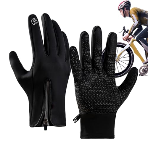 Generisch Fahrradhandschuhe Handschuhe,Touchscreen Handschuhe Herren Damen, Laufhandschuhe Fleece Handschuhfutter, Warme Winddichte Für Outdoor Laufen, Fahren, Radfahren, Wandern von Generisch