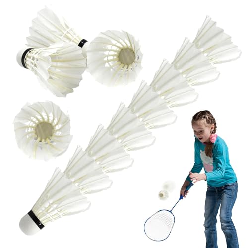 Generisch Feder-Badminton-Federbälle,Badminton-Bälle,Federbälle-Ball-Set | Indoor-Outdoor-Sport-Hight-Speed-Trainings-Federbälle für Erwachsene, Jugendliche und Kinder von Generisch