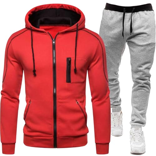 Generisch Freizeitanzug Herren, Tracksuit Atmungsaktiv & Bequemer Jogging Anzug Hausanzug Laufanzug Sportanzug Aus Gym Warm Hose Tracksuit Trainingsanzug Schlichter Freizeitanzug Jogging von Generisch