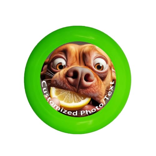 Generisch Frisbee Personalisierter Frisbee mit Foto/Text Frisbee Kinder Soft Frisbeescheibe Ultimate Frisbee für Outdoor Spiele Erwachsener Frisbee Profi Outdoor Spielzeug, (Grün, L) von Generisch
