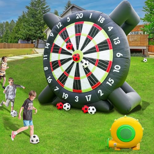 Generisch Fussball Dart Inflatable Dartboard,Giant 3m Outdoor Dartscheibe with 8 Football Balls 370W Blower, High-Adhesive Target for Garden, Sports, Family Fun,Waterproof Football Dart Board Party Generisch Fussball Dart Inflatable Dartboard,Giant 3m Outdoor Dartscheibe with 8 Football Balls 370W Blower, High-Adhesive Target for Garden, Sports, Family Fun,Waterproof Football Dart Board Party von Generisch