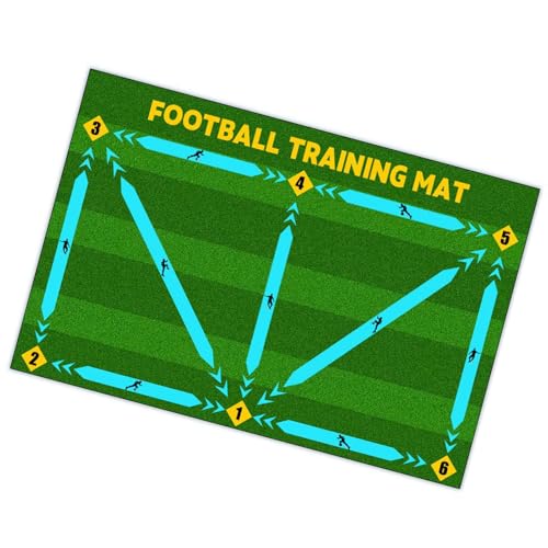 Generisch Fußballmatten-Training, Fußballmattentraining, rutschfeste Fußball-Spielmatten, Fußball-Schritt-Trainingsmatte, Mehrzweck-Fußballspielmatten, Agility-Footstep-Trainingsmatte von Generisch