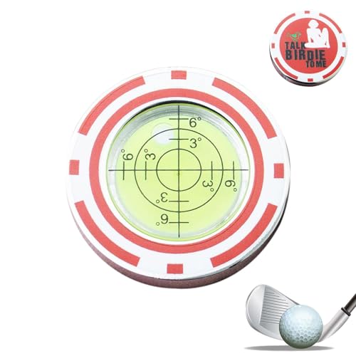 Generisch Golfball-Putting-Marker,Golfball-Marker-Nivelliergerät,Putting Golfball Leveler Green Reader | Golfzubehör, Golf-Putting-Green-Lesehilfe mit hochpräziser Blase für Männer und Frauen von Generisch