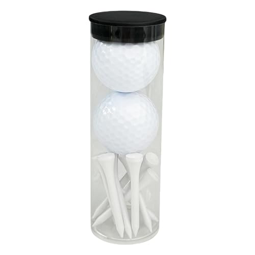 Generisch Golfball- und Tee-Set,Golf-Übungsbälle - Lustiges Golf-Übungsball-Set - Golf-Übungsgerät mit Stabiler Struktur für Golfplatz- und Driving-Range-Matten von Generisch