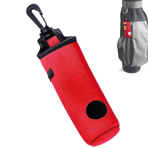 Generisch Golfballhalter, Teehalter für Golftasche,Golfballträger Golf-Tee-Haltertasche | Outdoor-Golfzubehör, Golfballhülle mit Gürtelclip, Golfball-Aufbewahrungstasche für Männer und Frauen von Generisch