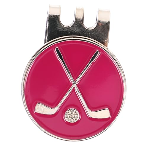 Generisch Golfhut-Clip Markierungen Golfschlägerbürste Golfmützen für Herren Golfen Scorekarte bastelzeug metallschelle Golfer Golfballmarker praktischer Golfmarker Zinklegierung Rosy von Generisch