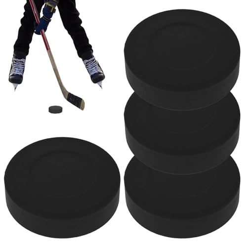 Generisch Hallenhockey-Pucks,Eishockey-Pucks zum Üben, 4 Stück Eishockey-Pucks zum Üben, Offizielle Mini-Hockey-Pucks in regulärer Größe, Eishockey-Training, Hockey-Training, zum Üben von Generisch