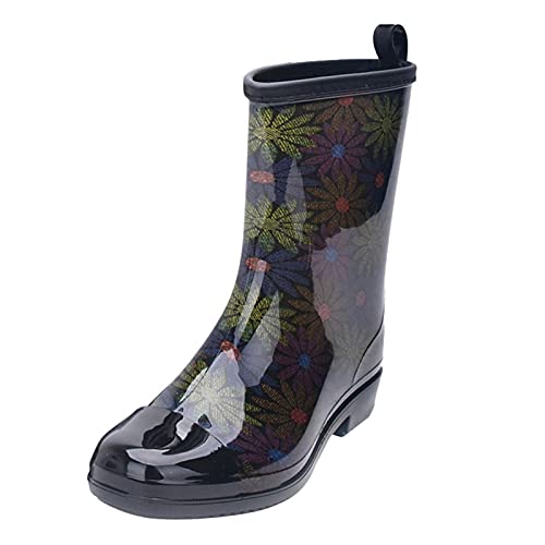 Generisch Halloween-Adventskalender, Regenstiefel Damen Regenstiefeletten Regenschuhe Gummistiefeletten Halbhohe Gummistiefel Stiefeletten Gummistiefel Reitstiefeletten von Generisch