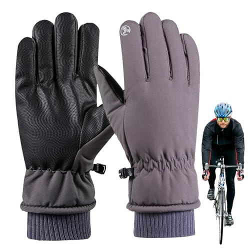 Generisch Handschuhe für kaltes Wetter, Winterhandschuhe, rutschfeste, wasserdichte, warme Vollfinger, Touchscreen-Handschuhe für kaltes Wetter, Thermo-Snowboard-Handschuhe für Radfahren im Freien von Generisch