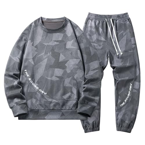 Generisch Jogginganzug Herren : Kapuzenpullover + Jogginghose Trainingshose Trainingsanzug Tracksuit Fitnessanzug Zweiteiler 2-Teiliges Sport Anzug Jogginganzug Sweatjacke Sportanzug Freizeitanzug von Generisch