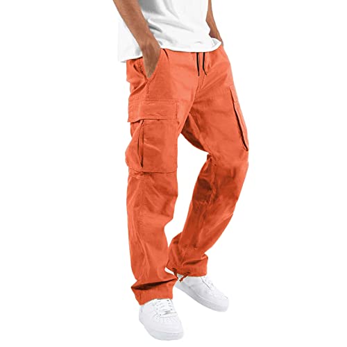 Generisch Jogginghose Herren Stretch Sweatpants Weites Bein Sporthose Freizeithose Autumn Winter Laufhosen Weiter Schnitt Traininghose mit Taschen Elastische Taille Kordelzug Outdoorhose von Generisch