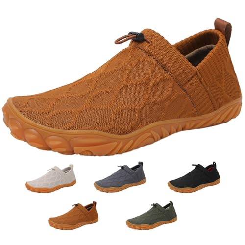 Generisch Joyoasis Water Shoes, Joyoasis Water Sneaker Shoes, Knitted Slip-on Shoes Men's Barefoot Trail Running Shoes Hike Shoes (Camel,9.5 Women/8 Men) von Generisch