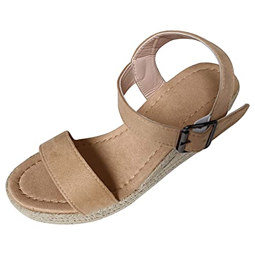 Generisch Keilsandalen Damen Schwarz Sommersandalen Damen Bequeme Komfort Stiefeletten Strandschuhe Outdoor Frühlingssandalen Römische Flip Flops für Damen Sommerschuhe von Generisch