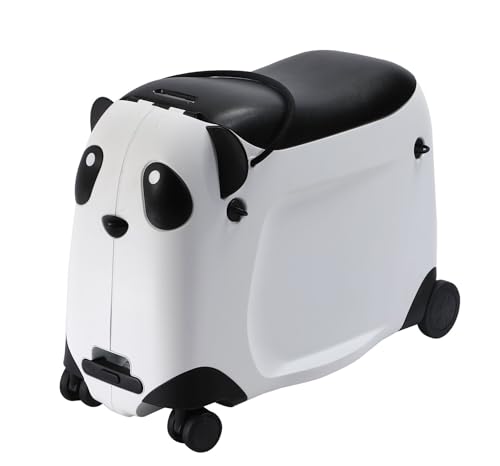 Generisch Kinder Panda Reise Koffer Handgepäck für Kinder, Trolley-Koffer (Black) Wandergo von Generisch