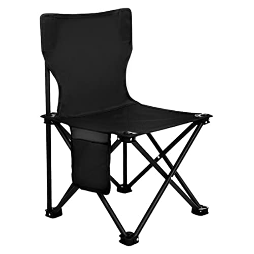 Generisch Klappende Campingstühle im Freien Faltbare Stühle mit Armlehnenbecher 120 kg Kapazität für Strand schwarz m von Generisch