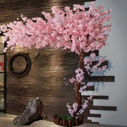 Generisch Künstliche Kirschblütenbäume Mode Anmut Hellrosa Bogen Rosa Gefälschte Sakura-Blume Indoor Outdoor Home Office Party Seidenblume Baum,B,240 * 200cm von Generisch