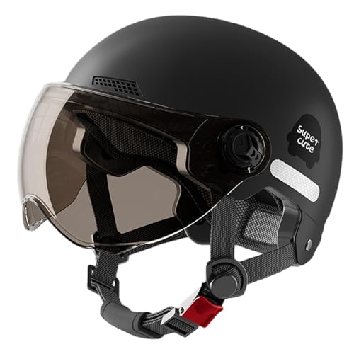 Generisch Motorradhelm Fahrradhelm Roller Helm Fashionhelm Jethelm mit Sonnenblende, Einstellbarer Radhelm Rennradhelm für Erwachsenen Herren Damen Fahrradhelm MT-B Mountainbike Helm Generisch Motorradhelm Fahrradhelm Roller Helm Fashionhelm Jethelm mit Sonnenblende, Einstellbarer Radhelm Rennradhelm für Erwachsenen Herren Damen Fahrradhelm MT-B Mountainbike Helm von Generisch