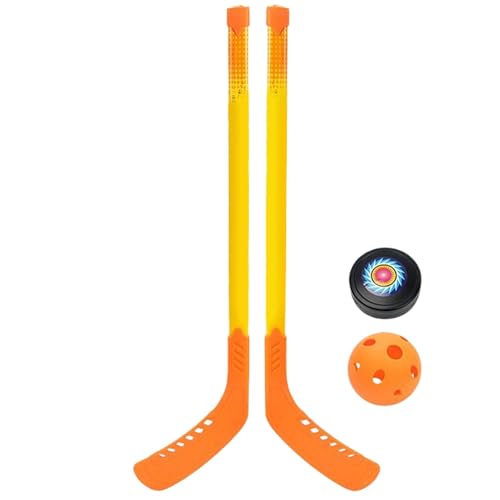 Generisch Outdoor-Hockey-Set, Jugend-Hockeyschläger | Leichtes Hockeyschläger-Set - Jugend-Hockeyschläger und Bälle-Set für Anfänger, Sport-Eishockey-Set für drinnen und draußen von Generisch