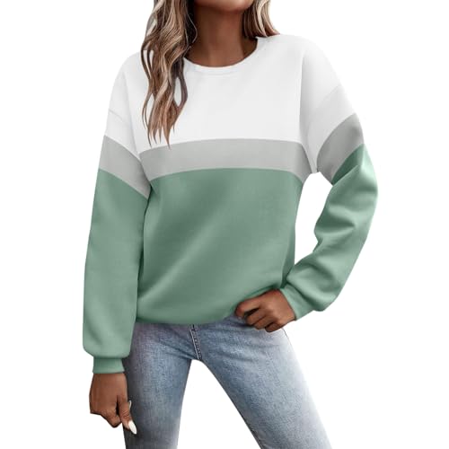 Generisch Oversize Pullover Damen Elegant Langarmshirt Lässig Oberteile Briefe Drucken Vintage Oversized Sport Streetwear Pulli Teenager Mädchen Herbst Winter Casual Oberteile Für Leggings von Generisch