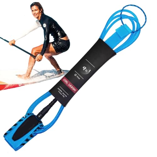 Generisch Paddle Board Strap Ankle,Surf Ankle Strap,Langer Paddleboard-Gurt - Surfbrett-Beinseil 6/7/8/9/10 FT, Sicherheitsseil-Knöchelriemen für Shortboard, Longboard, Paddleboard von Generisch