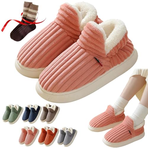 Generisch Pluffi The Cozy Stylish Slipper,Pluffi Slipper Booties,Cozy Cloud Slippers for Women Men,Winter Warm Fuzzy House Slippers Thick Sole Anti-Skid Plush Slides (Pink,US11-11.5 / EU45-46) von Generisch