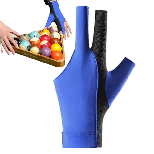 Generisch Professionelle Billardhandschuhe,Billardhandschuhe,3-Finger-Billard-Queue, atmungsaktiver Handschuh, rutschfest - Elastischer Pool Queue Sport Quick Dry Handschuh, für Linke und rechte Hand von Generisch