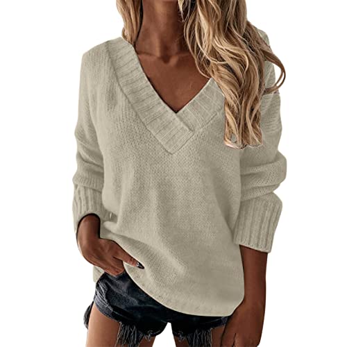 Generisch Pullover Damen FrüHling,Pullover Für Damen Strickpullover Langarm Rundhals Strickpullover Einfarbig Slim Fit Strickwaren Tops Crop Strickpullover Damen Generisch Pullover Damen FrüHling,Pullover Für Damen Strickpullover Langarm Rundhals Strickpullover Einfarbig Slim Fit Strickwaren Tops Crop Strickpullover Damen von Generisch