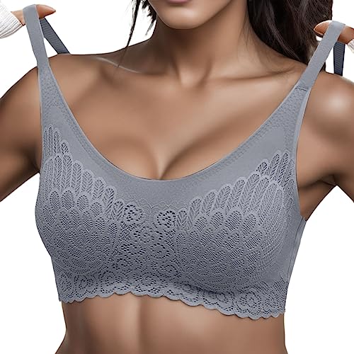 Generisch Push Up BH Ohne Buegel - Sport BH Damen Push Up Klassische Soft Nahtloser Bügelloser T Shirt BH Gepolstert Mesh Bralette Sport BH Für Alltag Yoga Fitness von Generisch