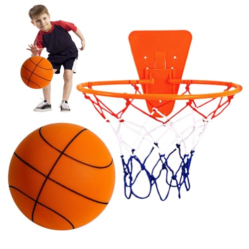Generisch Quiet Basketball, High Bounce Noiseless Training Balls, 24.6x24.6cm Adorable Silent Dribbling Ball for Indoor Playtime, Soft Sound Basketball for Kids, Adults, Training, Home Use Generisch Quiet Basketball, High Bounce Noiseless Training Balls, 24.6x24.6cm Adorable Silent Dribbling Ball for Indoor Playtime, Soft Sound Basketball for Kids, Adults, Training, Home Use von Generisch