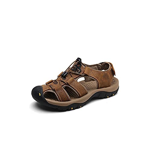 Generisch Sandalen Männer Echtes Leder Männer Schuhe Sommer Große Größe männer Sandalen Männer Sandalen Mode Sandalen Hausschuhe Große Größe von Generisch