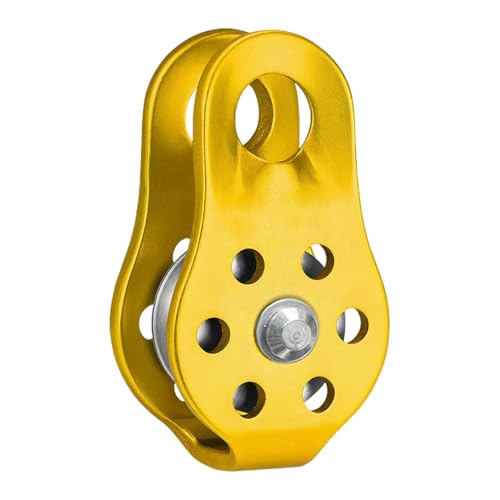 Generisch Sicherheitsrolle zum Klettern, Seilrolle zum Klettern - Aluminium-Kletterlagerrolle,20KN Single Sheave Fixed Eye Rock Rope Pulley, Outdoor-Survival-Tool zum Klettern für Höhenüberquerungen von Generisch