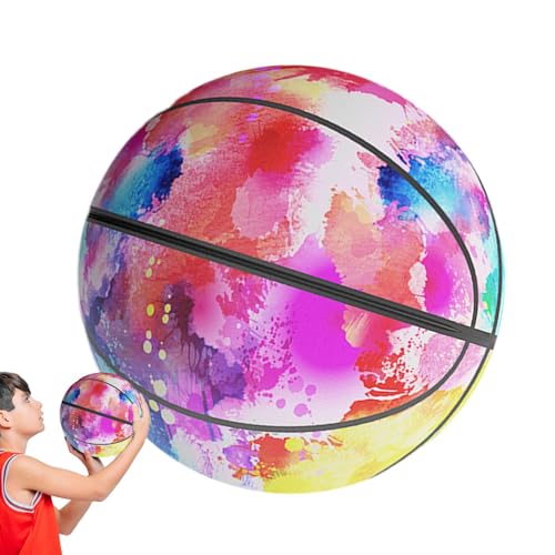 Generisch Silent Basketball, Foam Balls, 7 Inches High Elasticity Quiet Basketball Toy, Training Basketball Ball, with Zipper Removable Fabric Cover Quiet Ball for Home Outdoor and Indoor von Generisch