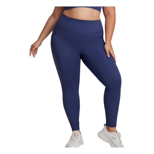 Generisch Skinnyfy Anti Cellulite Leggings Resistance Band Leggings Zum Abnehmen Kompressionslegginsdamen Nude Plus Size Yogahose Enge Sporthose Mit Taschen Fette Fitnesskleidung L Marineblau von Generisch