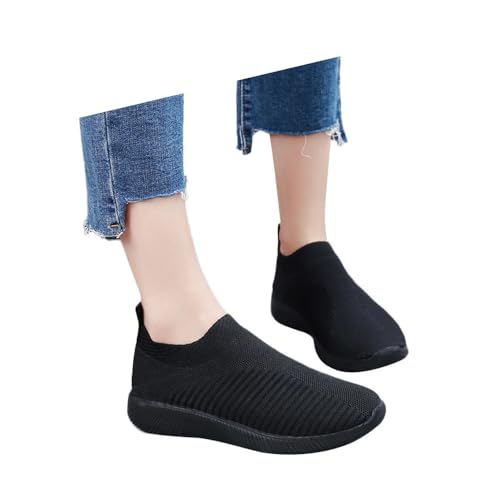 Generisch Slip On Sneaker Schlupfschuhe Damen Atmungsaktiv - Mesh Leichte Ohne Schnürsenkel Sportschuhe Fitness Turnschuhe Laufschuhe Walking Schuhe Bequem Freizeitschuhe Hallenschuhe Damensneaker von Generisch