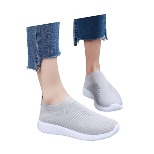 Generisch Slip On Sneaker Schlupfschuhe Damen Atmungsaktiv - Mesh Leichte Ohne Schnürsenkel Sportschuhe Fitness Turnschuhe Laufschuhe Walking Schuhe Bequem Freizeitschuhe Hallenschuhe Damensneaker von Generisch