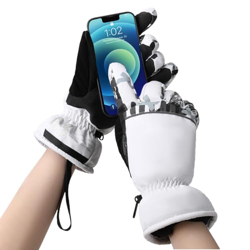 Generisch Snowboard-Handschuhe Herren,Winter-Ski-Handschuhe,Snowboardhandschuhe Warme Handschuhe - Reithandschuhe, Handschuhe für kaltes Wetter, wasserdicht, Touchscreen-Handschuhe von Generisch