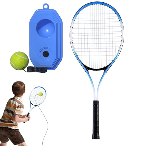 Generisch Solo Tennis Trainer Rebound,Tennis Rebounder - Solo-Tennis-Trainingsausrüstung | Inklusive Aufbewahrungstasche, Basis, Ball, Schläger und Trainingsgerät für Kinderanfänger von Generisch