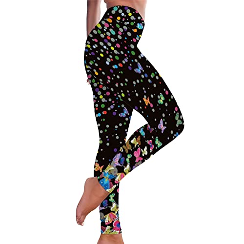 Generisch Sport Leggings Damen Lang Bunt Schlangenmuster High Waist Stretch Shape Skinny Blickdicht Fitness Yoga Hose Laufhose Winter Workout Leggings Lustig Freizeit Yogahose von Generisch