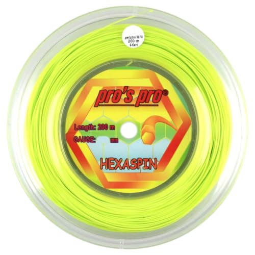 Generisch Tennissaite Hexaspin 200m für Topspin 1.25mm Lime von Generisch