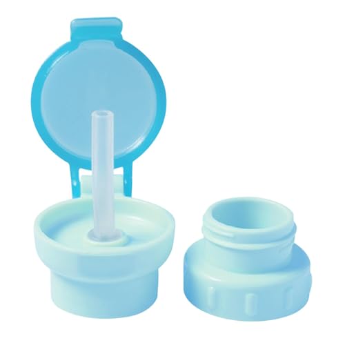 Generisch Trinkflaschenverschluss mit Strohhalm - Abdeckung für Wasserflaschen für Babys - Kinder-Wasserbecher mit Strohhalm, auslaufsichere Saft-Soda-Wasserflasche mit Drehdeckel mit Strohhalm von Generisch