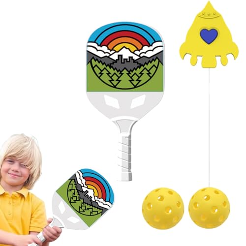 Generisch -Übung,Tennis-Übungs-Rebounder,Tragbare -Trainingshilfen - Rebound-Trainer, Ball-Rebounder, Solo-Trainingsgerät, Tennis-Trainingsgerät für Kinder und Erwachsene von Generisch